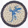 Southwest Gecko Blue Printed Round Trivet