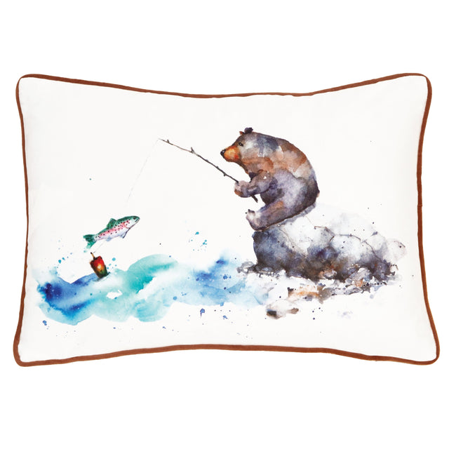 Lucky Catch Bear Pillow