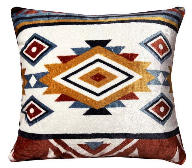 Aztec Earth Plush Sherpa Pillow