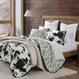 Daisy Cowhide Reversible Quilt Set