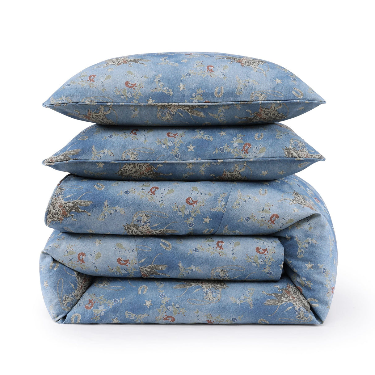 Denim Washed Cowboy Duvet Cover Set