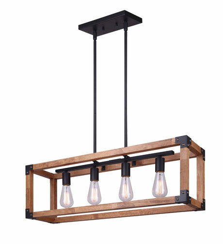 Modern Woods 4 Light Chandelier