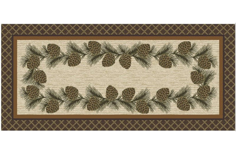 Pinecone & Plaid Accent Rug