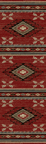 Red Sun Western Area Rug