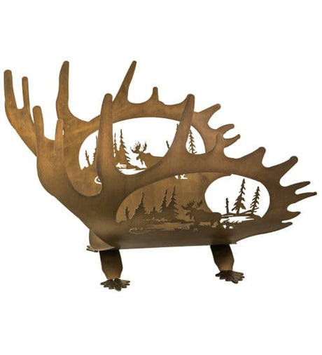 24" Moose Antler Log Holder