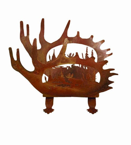 24" Moose Antler Log Holder