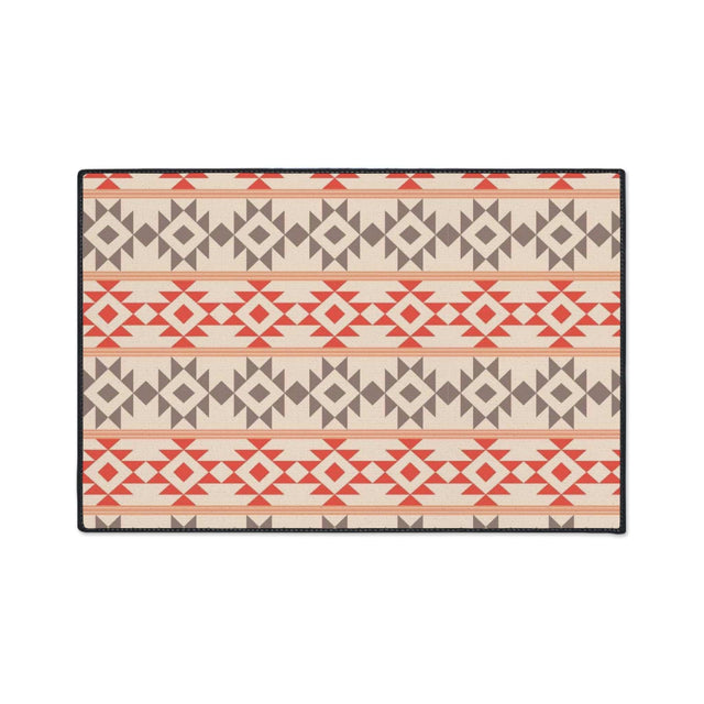 Aztec Peach Non-Slip Rug