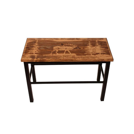 24-Inch Elk Adventure Wooden Bench