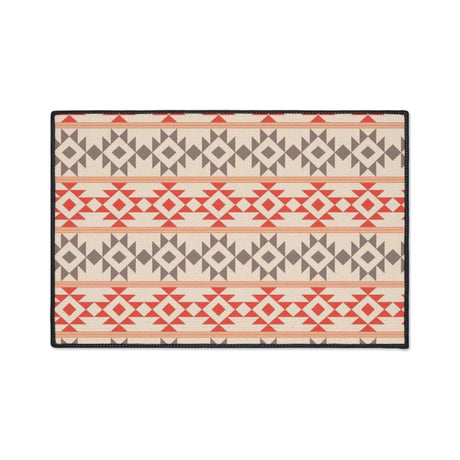 Aztec Peach Non-Slip Rug