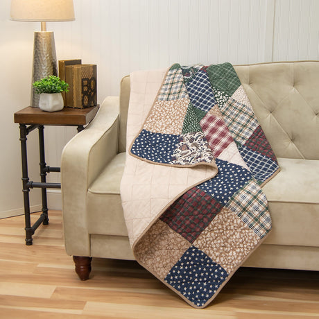 Paisley Plaid Throw