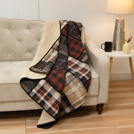 Mountain Red Plaid Throw