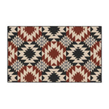 Red Black Southwest Non-Slip Rug