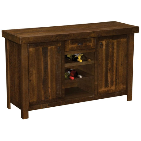 Barnwood Sideboard With Wine Rack