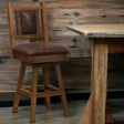 Barnwood Swivel Barstool