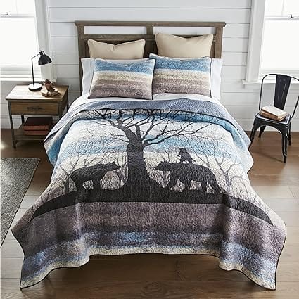 Bear Silhouette Quilt Set