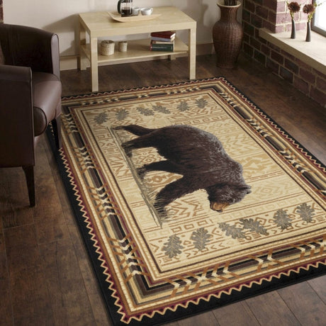 Bear Roam Brown Area Rug