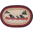 Bears in Canoe Oval Patch Rug