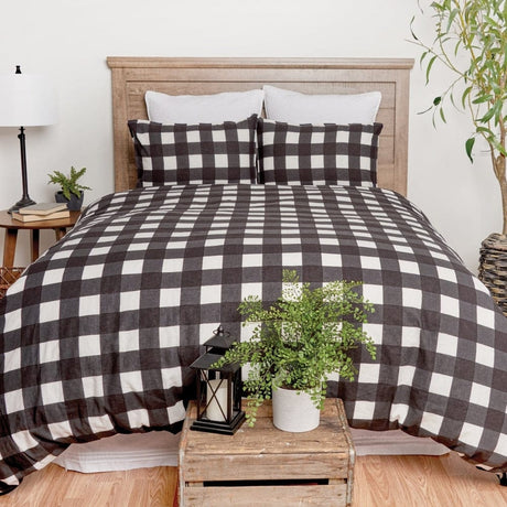 Black Buffalo Check Duvet Cover Set