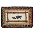 Burgundy Mama Bear Oblong Patch Rug