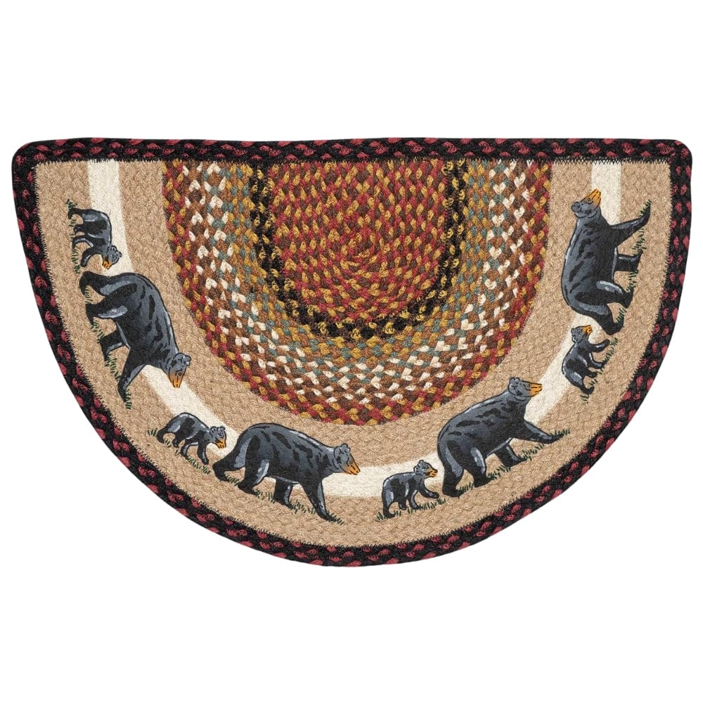 Burgundy Mama Bear Slice Rug