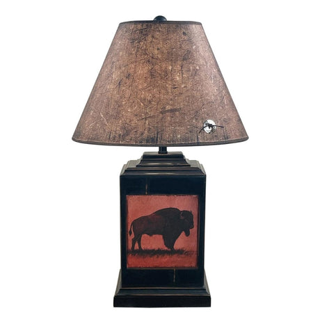 Burnt Sienna Bison Table Lamp