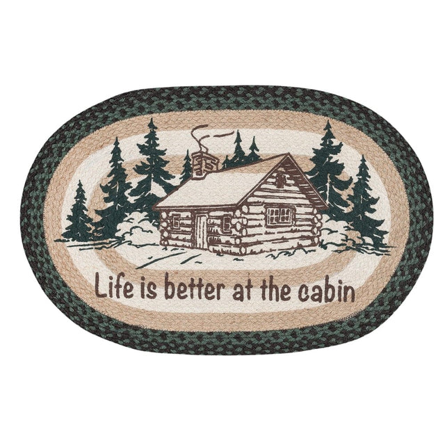 Cabin Relaxation Oval Patch Rug