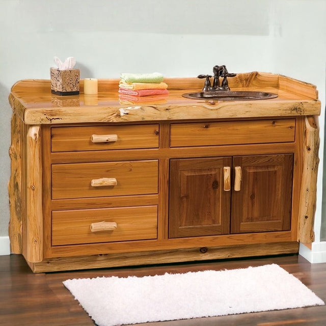 Cedar Log 60" Vanity