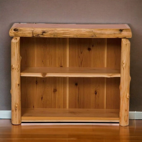 Cedar Log Book Shelf