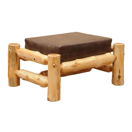 Cedar Log Large Ottoman