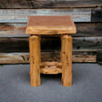 Cedar Log Open End Table