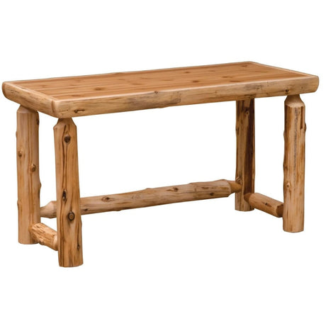 Cedar Log Open Writing Desk