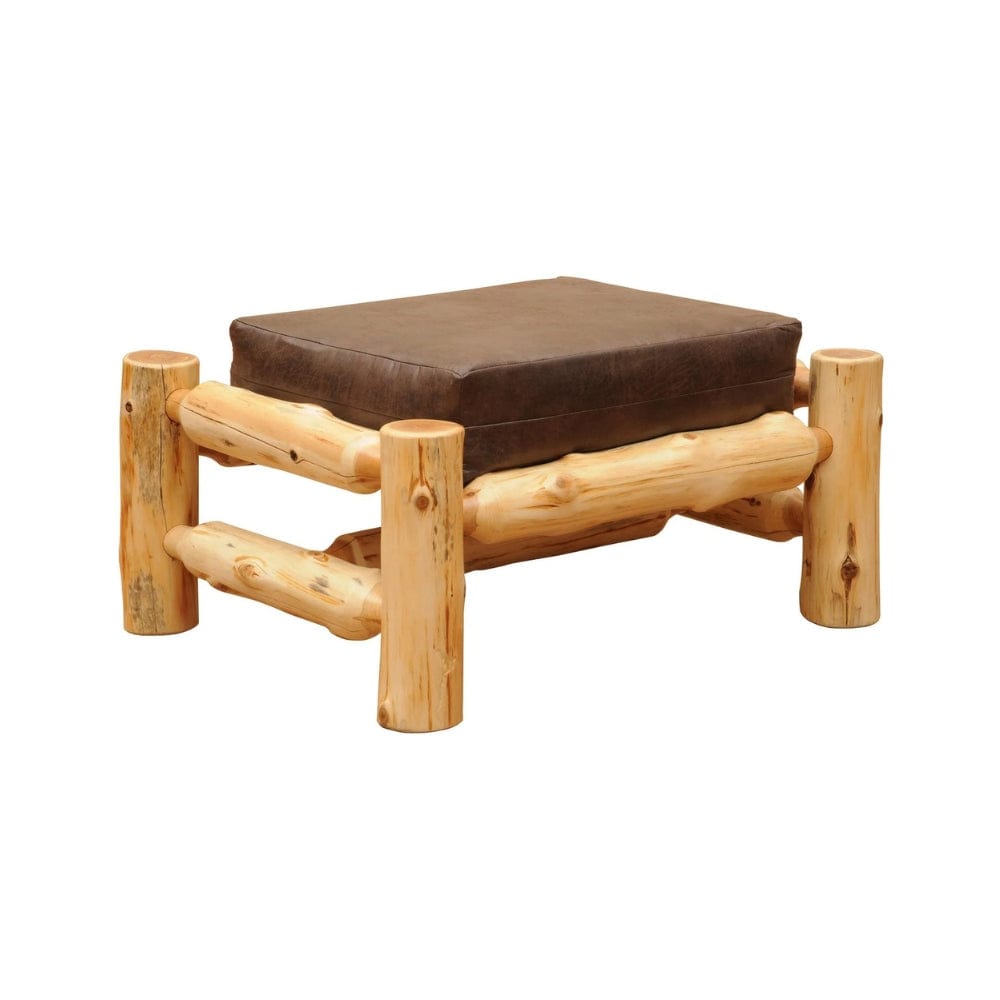 Cedar Log Ottoman