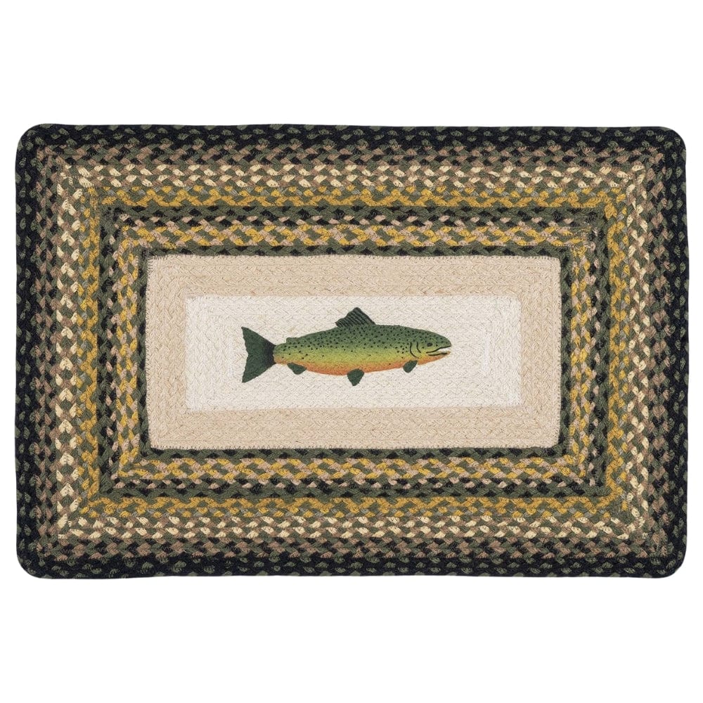 Fish Braid Oblong Patch Rug