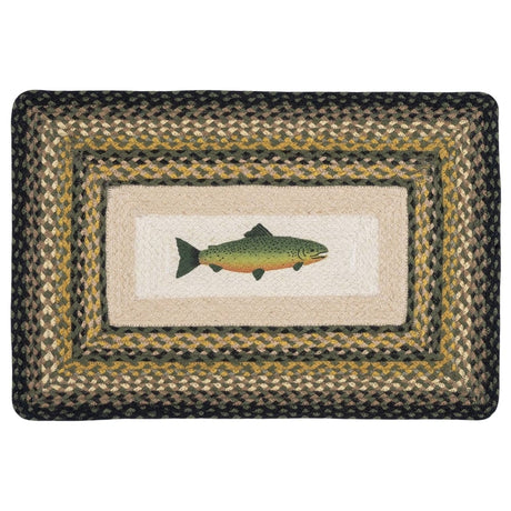 Fish Braid Oblong Patch Rug