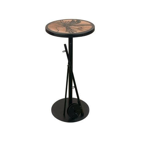 Fly Fishing Pole Wood Accent Table