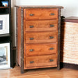 Hickory 5 Drawer Chest