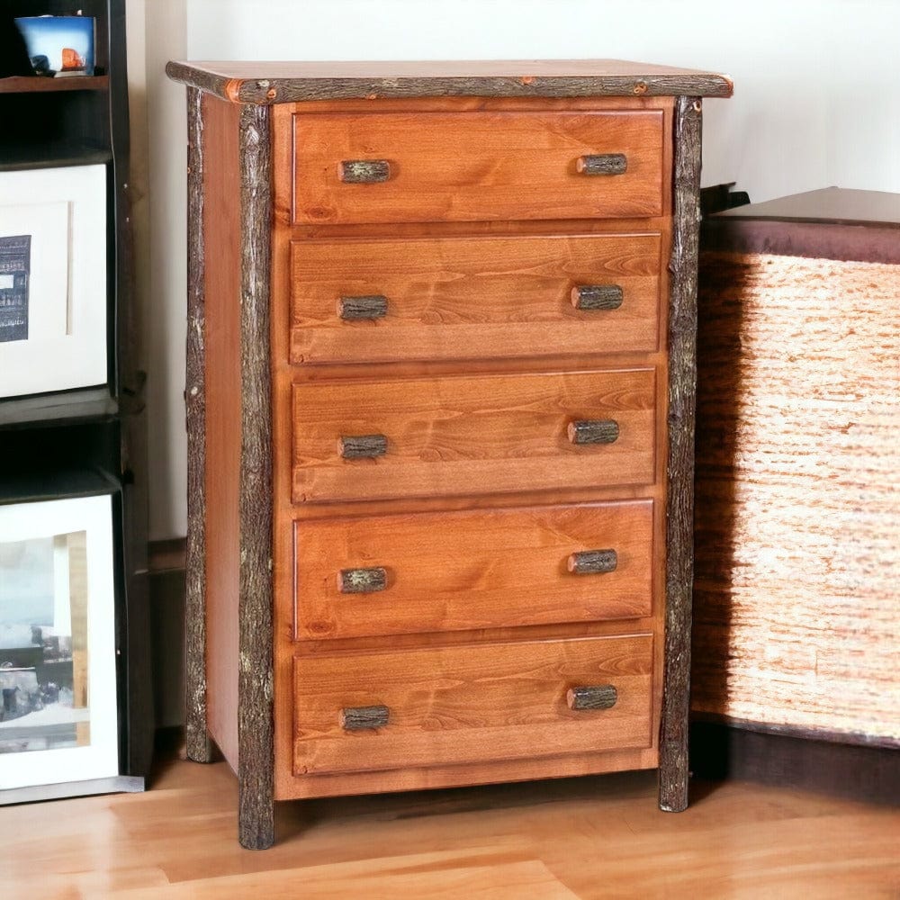 Hickory 5 Drawer Chest