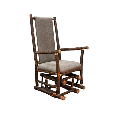 Hickory Log Gliding Rocker