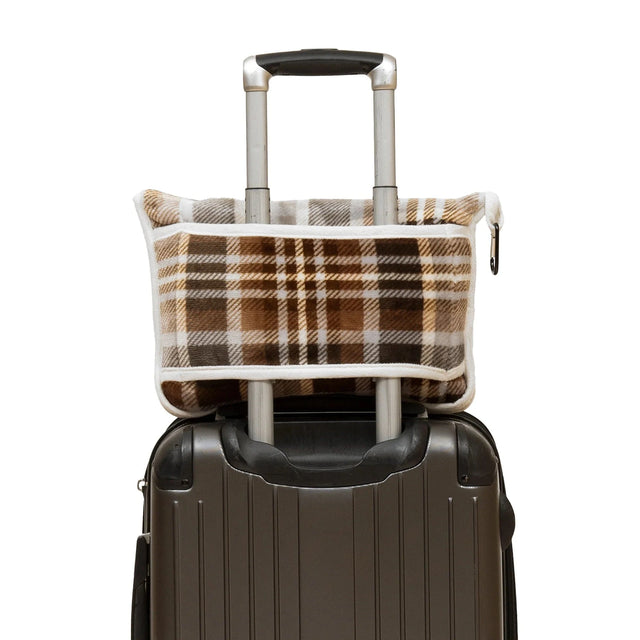 Chestnut Plaid Travel Blanket