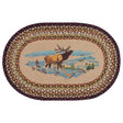 Landscape Elk Oval Patch Rug