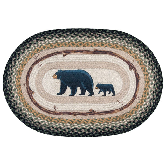 Mama Bear Oval Patch Rug