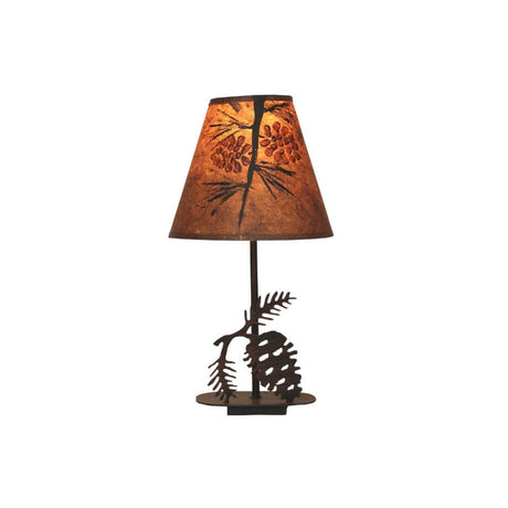 Mini Pinecone Iron Accent Lamp