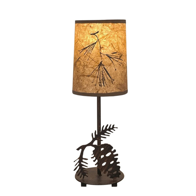 Mini Pinecone Round Base Table Lamp