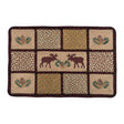 Moose & Pinecone Rectangle Quilt Patch Rug