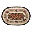 Moose & Pinecone Sequence Oval Patch Rug