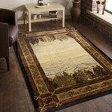 Rustic Nature Scene Area Rug