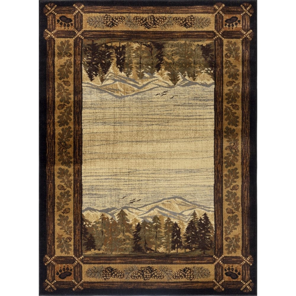 Rustic Nature Scene Area Rug