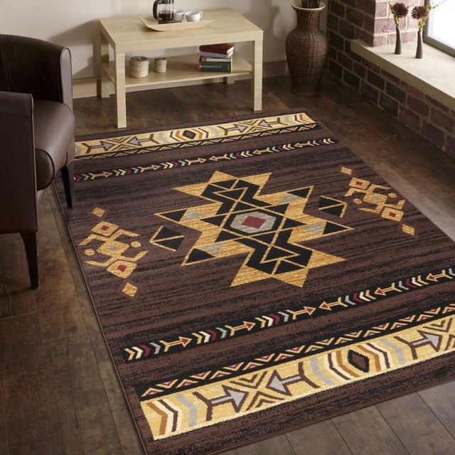 Tempe Brown Geo Area Rug