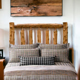 Traditional Cedar Log Headboard