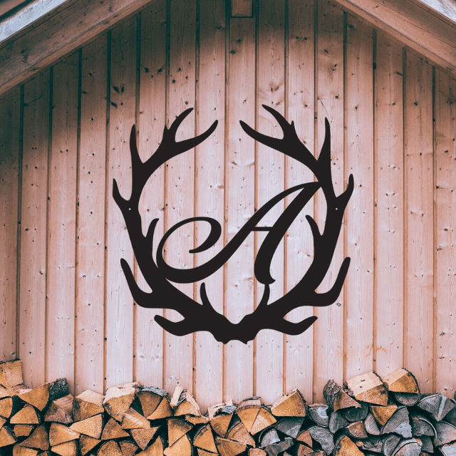 Antler Letter Monogram Sign - 15"